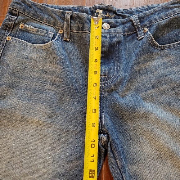 7 For All Mankind A Pocket Boot Cut Jeans  Blue Medium Wash Denim Y2K Size 31 - Picture 10 of 10